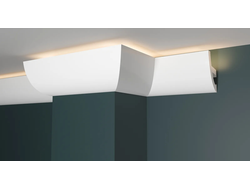 Потолочный плинтус для подсветки DECOR-DIZAYN DD510, из дюрополимера, под покраску, ударопрочный