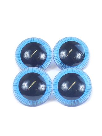 Глаза живые синие с лучиками, диаметр 30 мм, 1000 шт (Оптом)