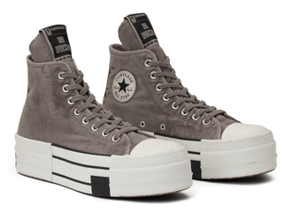 Rick Owens x Converse DRKSHDW DBL DRKSTAR Chuck 70 High Washed Canvas Pack Concrete