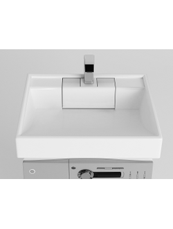 Раковина прямоугольная Акватон Рейн 60х50 над стиральной машиной 1A72103KRW010