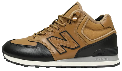 New Balance 574 Mid Brown Black с мехом