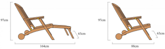 Шезлонг-лежак деревянный Accessories 188/090907