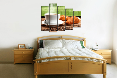 Модульная картина "Горячий сладкий кофе"