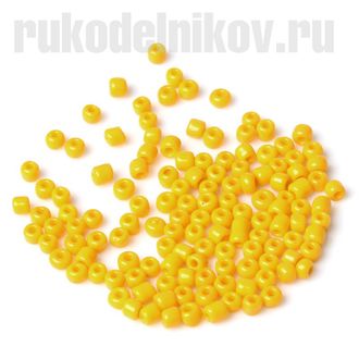 бисер 3 мм, цвет-желтый, 10 гр/уп