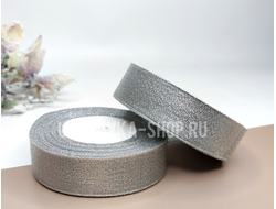 Лента парча (люрекс) серебро 25мм., (23м.)