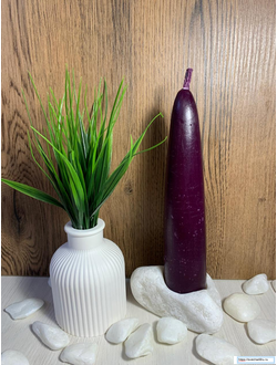 Свеча фиолетовая Алтарная малая (до 9ч. горения).