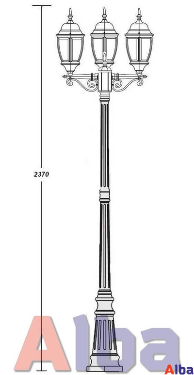 Садово парковый светильник Arsenal L B 209