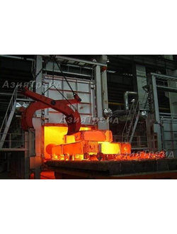 Газовая термическая печь в работе