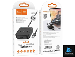 Хаб HUB Hoco HB31 + TYPE-C to USB2.0