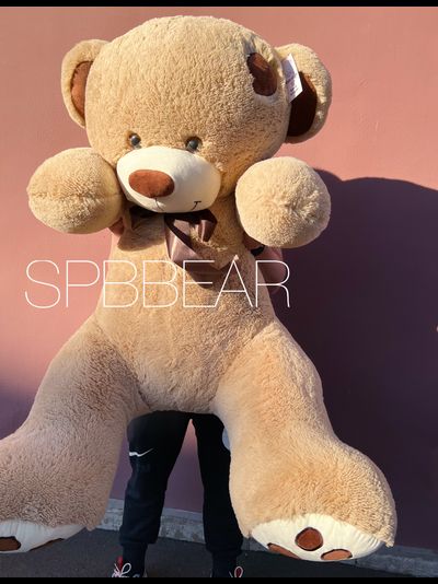 Огромный плюшевый мишка 200 см кремовый Тони