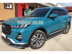 Защита штатного порога труба d60 для Chery Tiggo 7 Pro 2021-