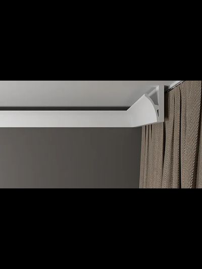 Потолочный плинтус для подсветки DECOR-DIZAYN DD512, из дюрополимера, под покраску, ударопрочный, 2 метра