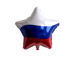 Фольгированный шар"Звезда триколор"(размер 45см)
