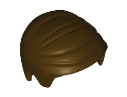Minifigure, Hair Short Combed Sideways Part Left, Dark Brown (99930 / 6065515)