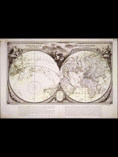 Картина обогреватель, фото старинной Карты мира 1753