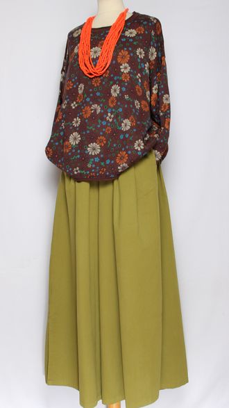 ДЖЕМПЕР ХЛОПОК "ПОЛЯНКА РОМАШКИ" шоколад до р.54