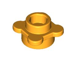 Plate, Round 1 x 1 with Flower Edge 4 Knobs / Petals, Bright Light Orange (33291 / 4624184 / 6170304)