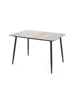 Стол КОРСИКА раздвижной/черный каркас/пластик Бискайская сосна/1200(+400)х800