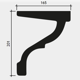 Карниз 4.91.005 - 201*165*2000мм