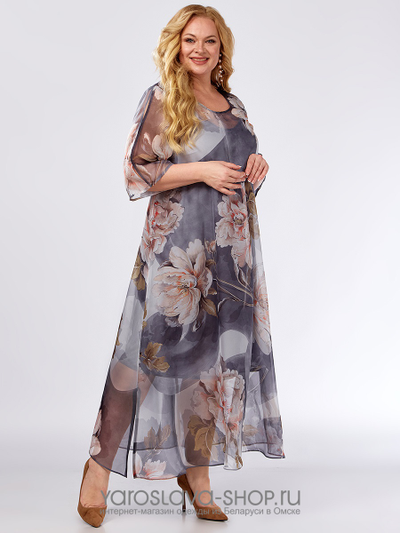 Шикарное женское платье из нежного воздушного шифона