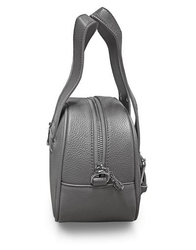 (АРТИКУЛ: 9910/6) СУМКА ЖЕНСКАЯ, НЕБОЛЬШАЯ, НАТУРАЛЬНАЯ КОЖА, СЕРАЯ, С ПЛЕЧЕВЫМ РЕМНЕМ