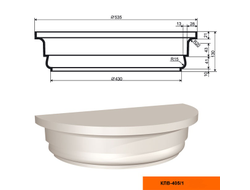 Капитель к фасадной полуколонне LEPNINAPLAST ПЛВ-405/1 HALF