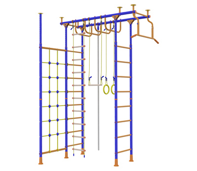 Модель "4-х опорный с рукоходом и сеткой для лазания"