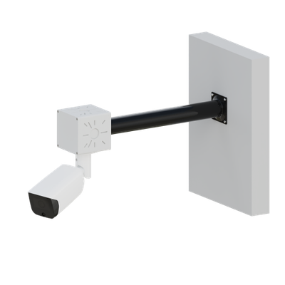 Комплект 2: BOXFORCAM Коробка с сегментом мачты.  Вынос 150 см. для монтажа видеокамер и элементов безопасности. (коробка чёрная/белая)