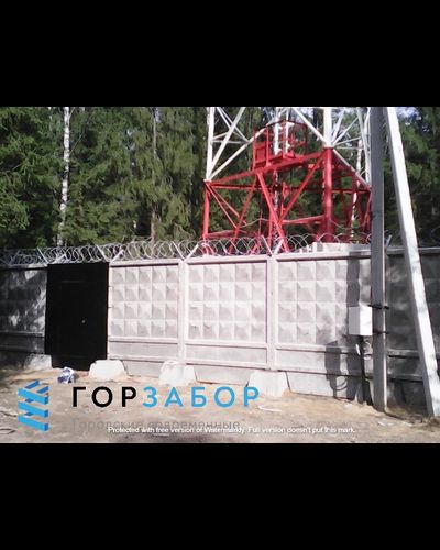 Железобетонный забор ПО-2 без фартука