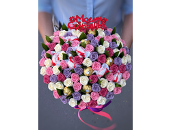 Купить шляпные коробки с шоколадными розами в Ростове-на-Дону | FRUTTI FLOWER