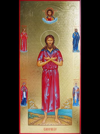 Алексий (Алексей) Человек Божий. Рукописная мерная икона.