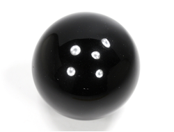 Шар обсидиан чёрный, Мексика (59 мм, 255 г) №35932