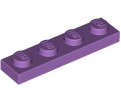 Plate 1 x 4, Medium Lavender (3710 / 4619524 / 6015108)