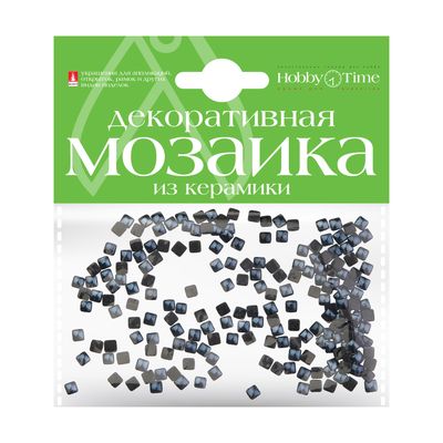Мини мозаика из керамики 4х4 мм 200шт тонкая Сине-Черная