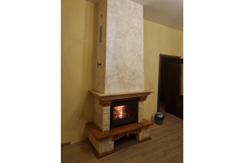 Фото монтажей каминных облицовок.