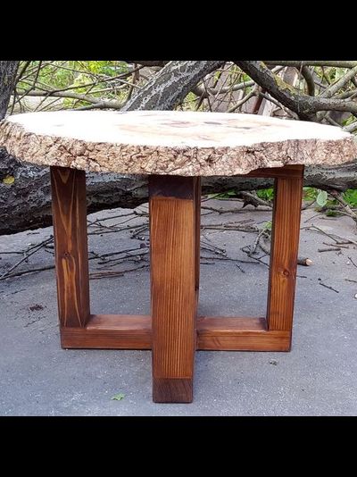 столик из спила ясеня