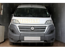 Защита радиатора Fiat Ducato IV 2014-... (2 части) / Peugeot Boxer 2014-... (2 части) / Citroen Jumper 2014-... chrome низ