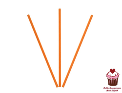 Трубочка бумажная Оранжевая, 6 штук