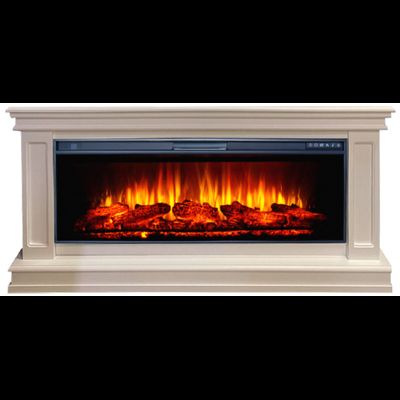 Линейный электрокамин Стаффорд бежевый с очагом FreeSpace 50 LED FX QZ