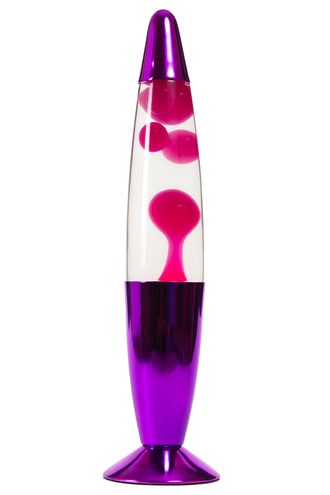 Лава лампа розовая ХРОМ 41 см
