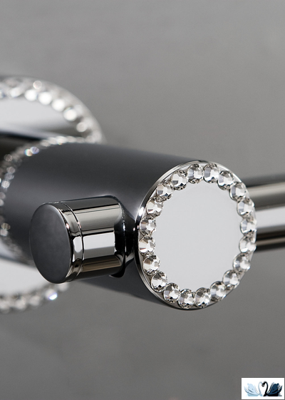 Полотенцедержатель Wildbad Sevilla, круглый, хром со стразами