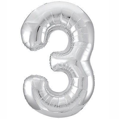 Фольгированный шар Цифра серебро
