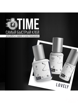 Lovely Клей для наращивания ресниц Time 5 мл черный Тайм