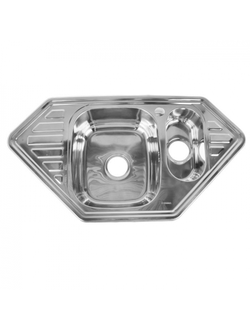 МОЙКА КУХОННАЯ ACCOONA , ВРЕЗНАЯ, ДВОЙНАЯ, ТОЛЩИНА 0.8 ММ, 950 Х 500 Х 180 ММ, ГЛЯНЕЦ