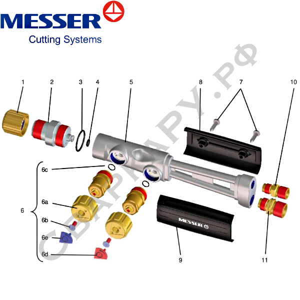 Рукоятка универсальная Messer STARLET 2221 ME