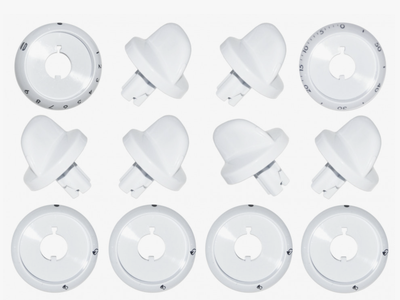 Набор ручки для плиты GEFEST 1200, 3200  (белые) 6 шт.