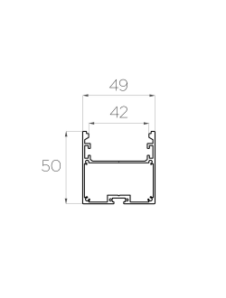 Алюминиевый профиль 4L-5050-S ANOD
