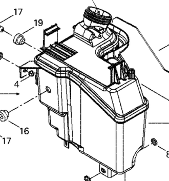 Масляный бак оригинал BRP 519000111 519000029/ 519000067 для BRP LYNX/Ski-Doo (Oil Tank)