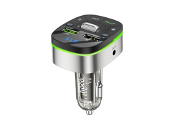 Автомобильный FM трансмиттер Hoco E71 черный С вольтметром