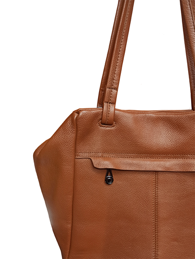 (АРТИКУЛ: 10005/8) СУМКА ЖЕНСКАЯ СРЕДНЕГО РАЗМЕРА, НАТУРАЛЬНАЯ КОЖА, РЫЖАЯ, СПЕРЕДИ  КАРМАН, РУЧКИ ЧЕРЕЗ ПЛЕЧО